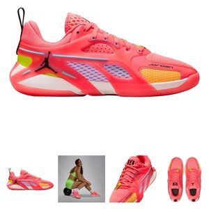 Jordan Heir hot pink Nike basketball tennis shoes size 7